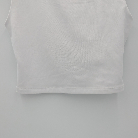 Express Body Contour Mock Neck Sleeveless Top White Minimalist Clean Girl Medium - Picture 9 of 11